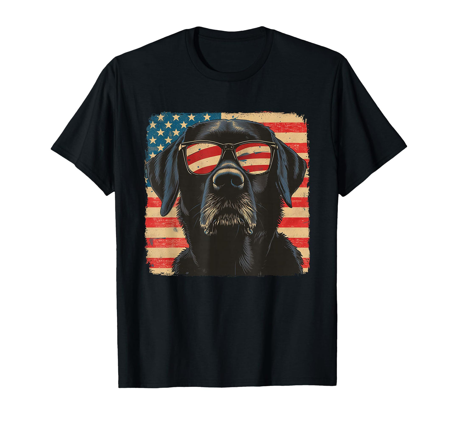 USA Patriot 4th of July Labrador Retriever Dog Women Men T-Shirt