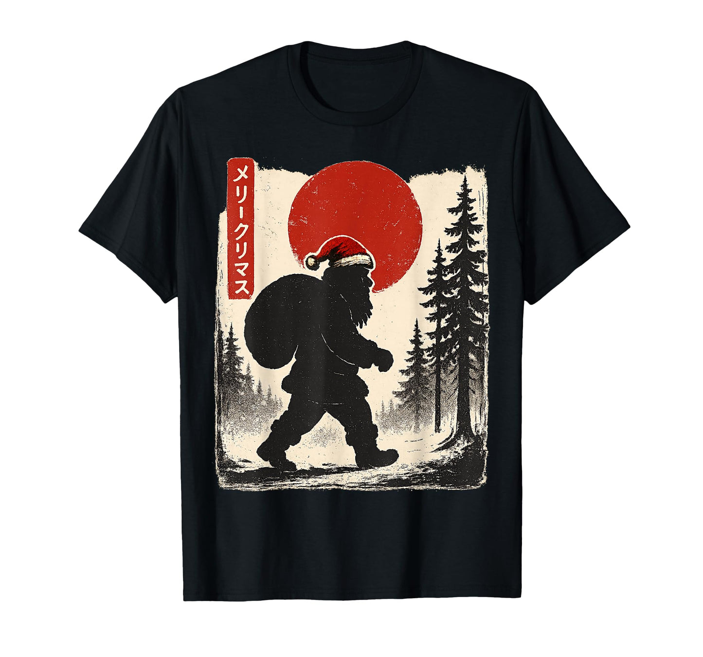 Retro Japanese Style Santa Merry Christmas Women Men Kids T-Shirt