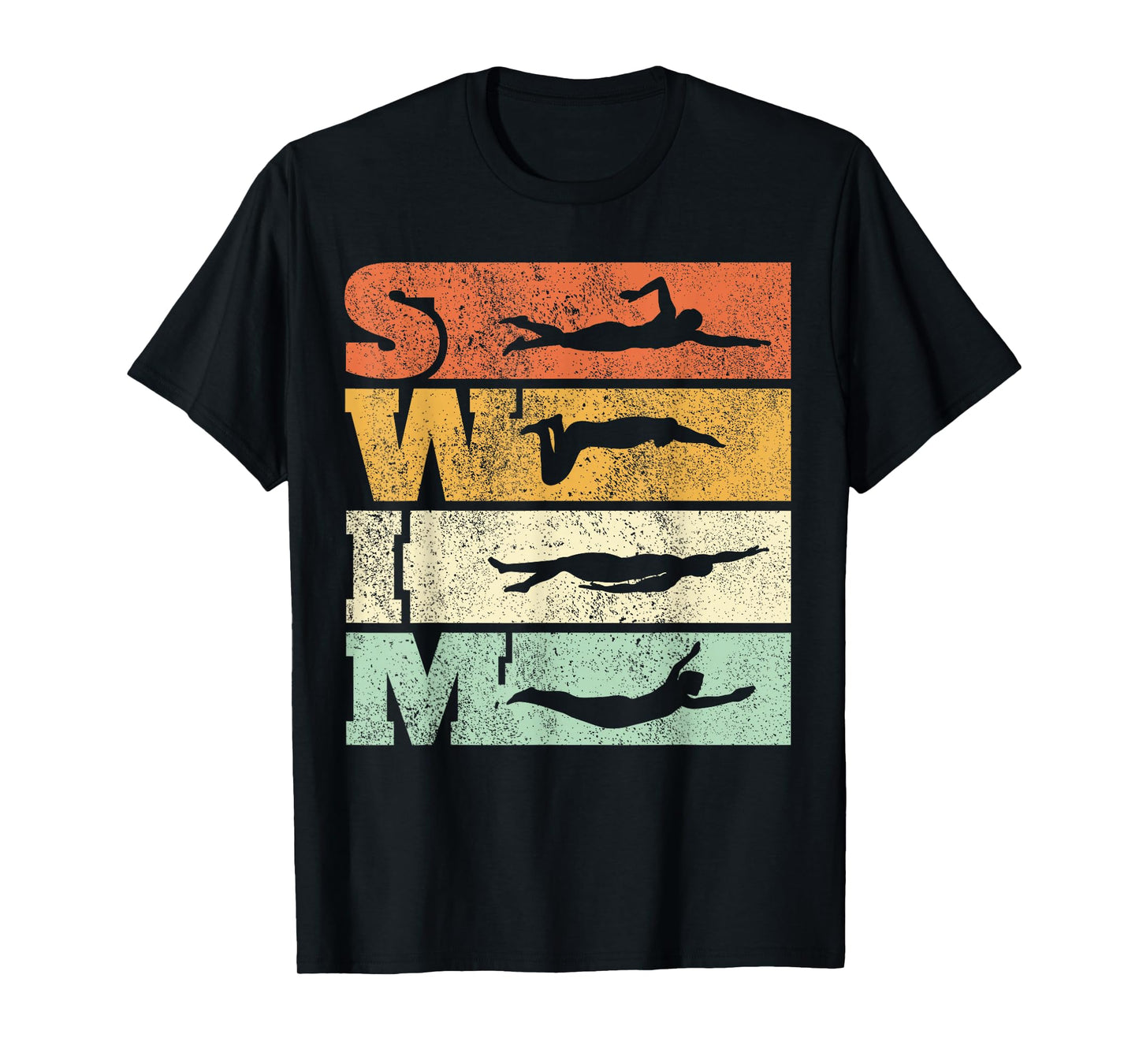 Swimming SWIM Strokes Vintage Swimmer T-Shirt