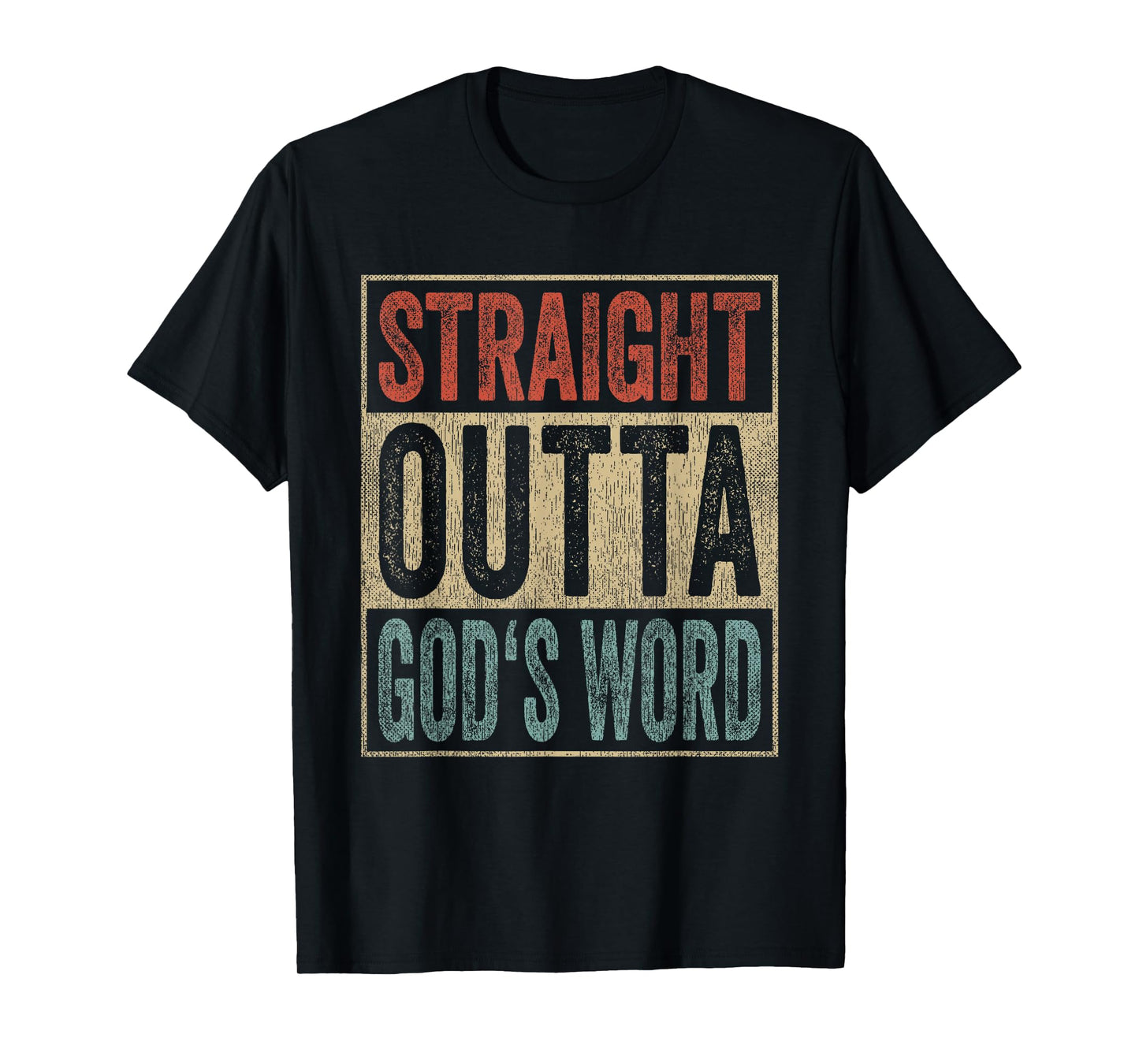 Retro Christian Outfit Straight Outta God's Word T-Shirt