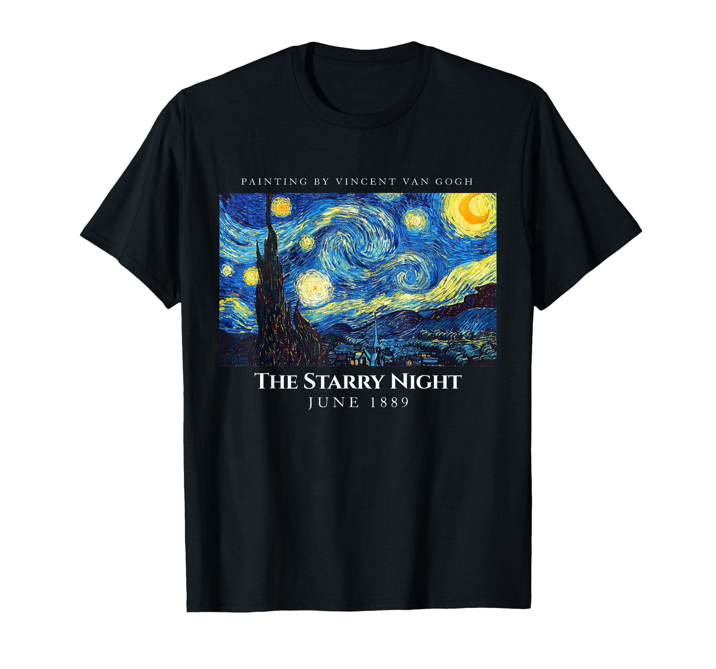 The Starry Night Tee Shirts, Cool Vincent Van Gogh Painter T-Shirt