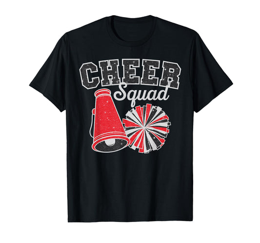Cheer Squad Funny Cheerleader Cheerleading Red Women Girl T-Shirt