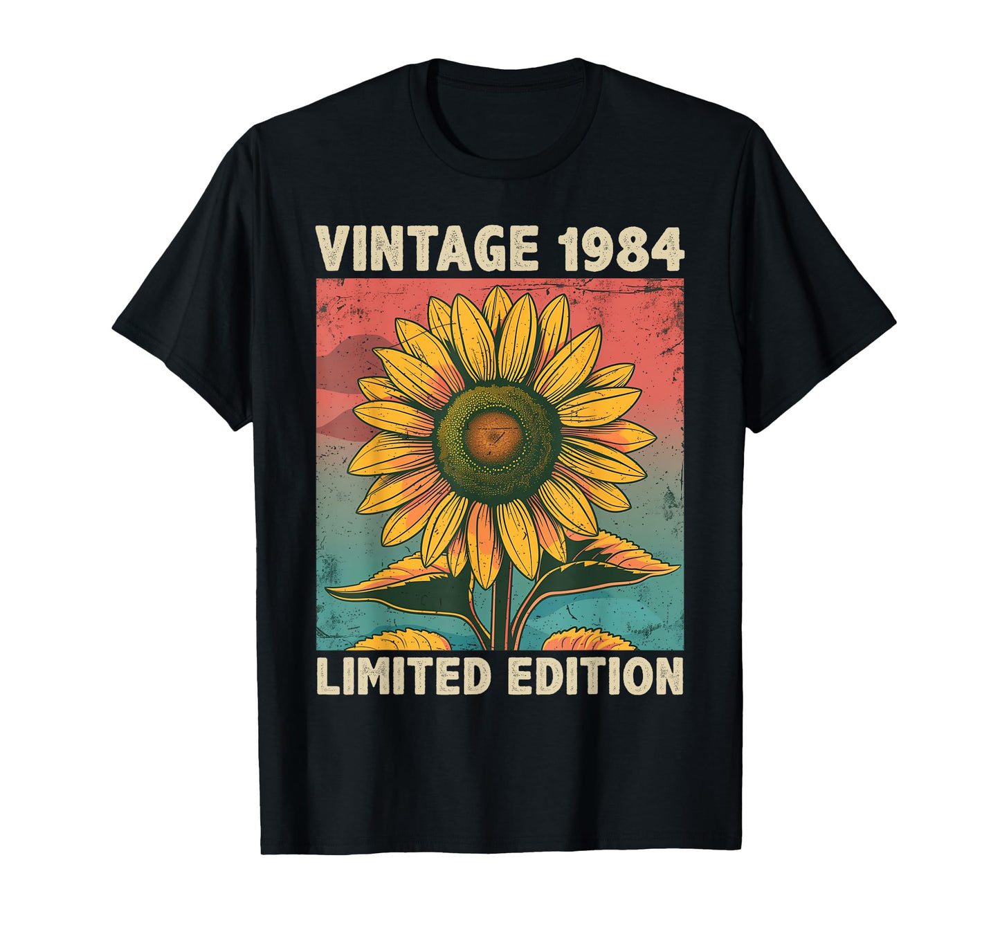 41 Years Old Gift Vintage 1984 Sunflower Lover 41st Birthday T-Shirt