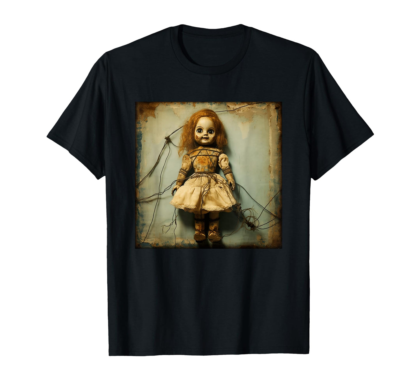 Creepy Haunted Doll Vintage Horror Nightmare Doll T-Shirt