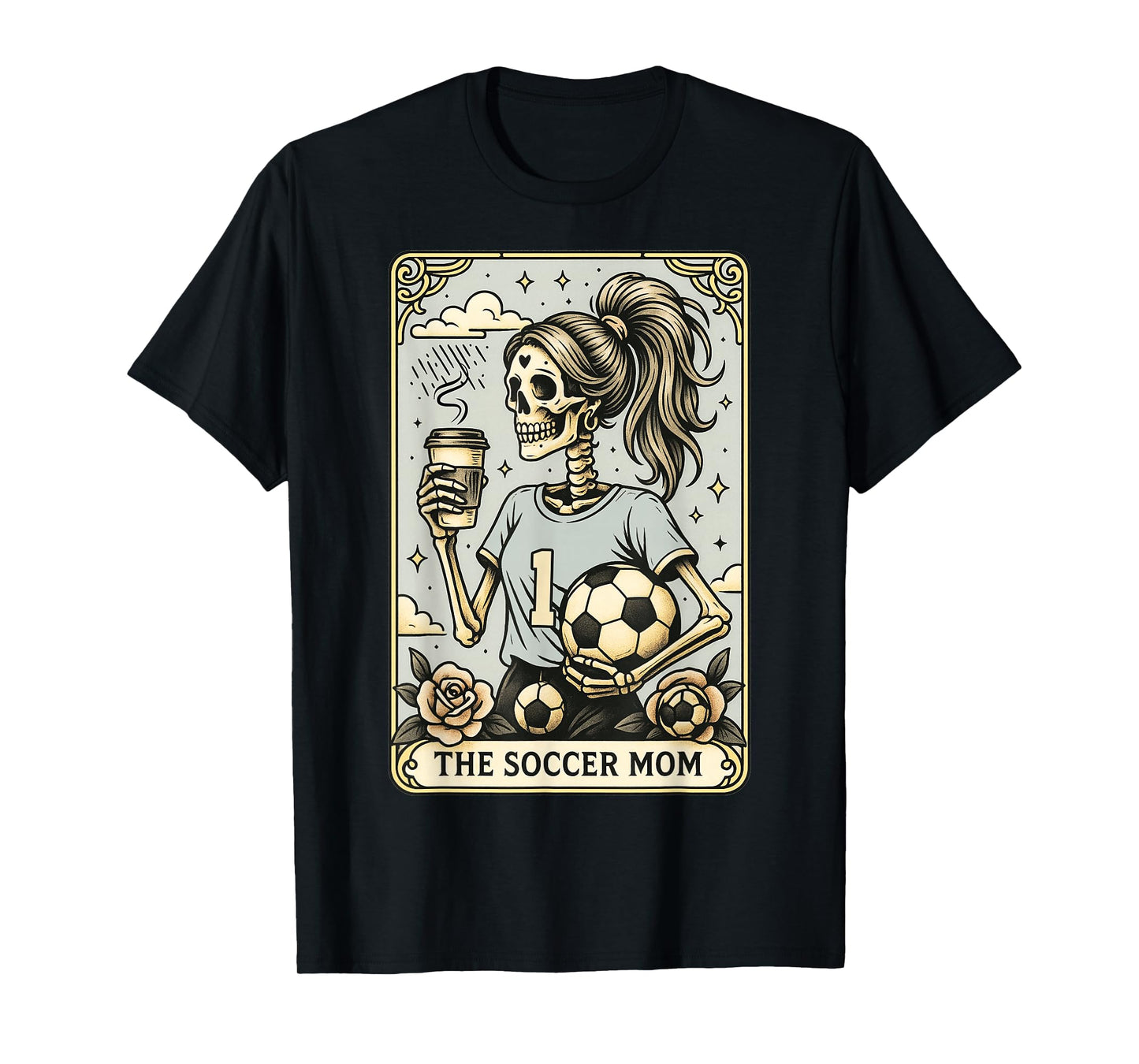 Soccer Mom Tarot Card, Vintage Halloween Soccer Mama T-Shirt