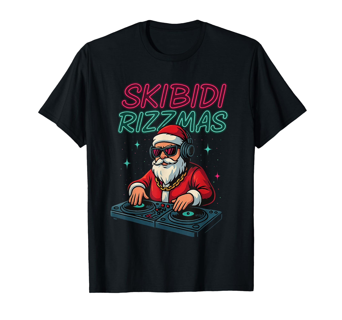 Funny Skibidi Rizzmas Santa Claus Christmas Humor T-Shirt