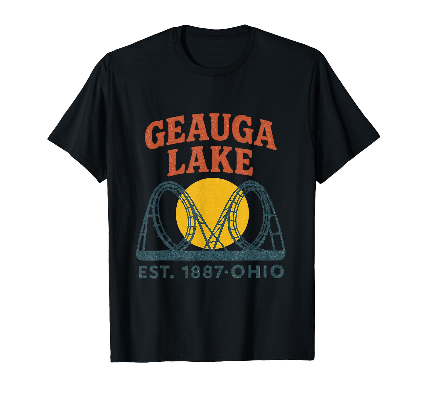 Geauga Lake Double Loop Roller Coaster Vintage T-Shirt