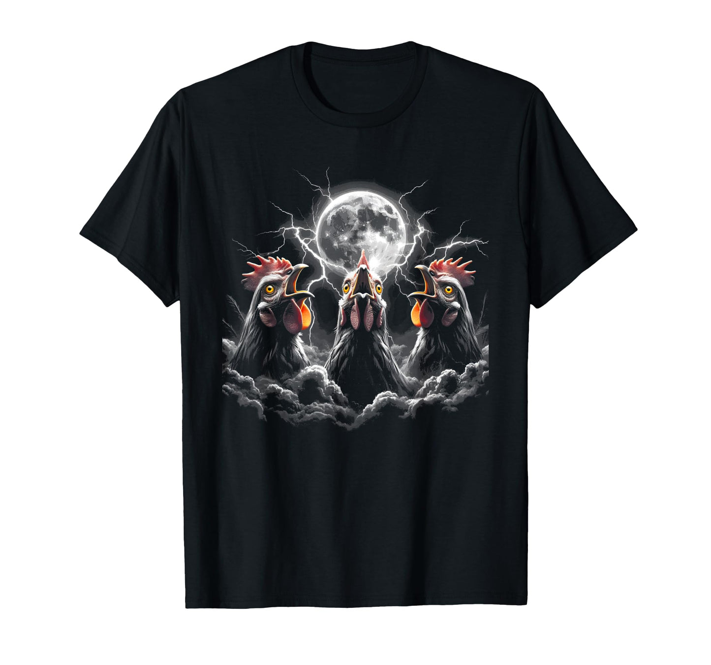 Chickens Moon - Funny Weird Trashy Cursed Meme T-Shirt