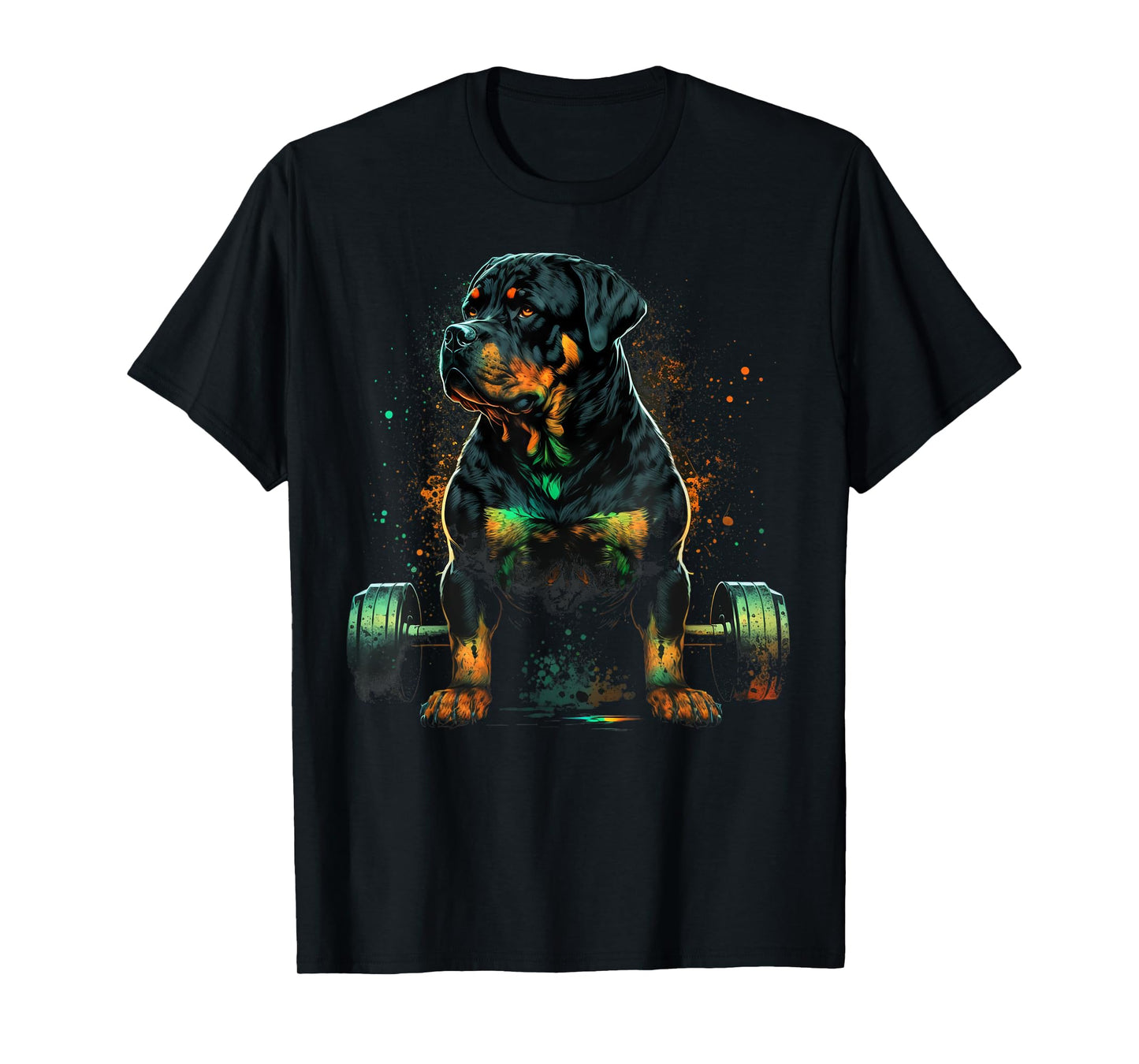 Rottweiler Weightlifting Dog Funny Fitness Gym Rottweiler T-Shirt for Men Women Kids