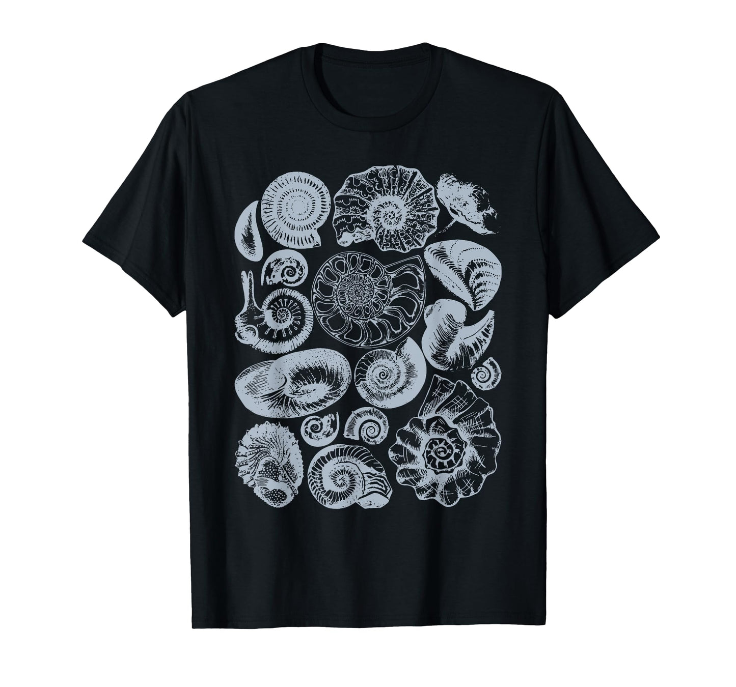 Vintage Fossil Nautilus Graphic Geology Biology Science T-Shirt