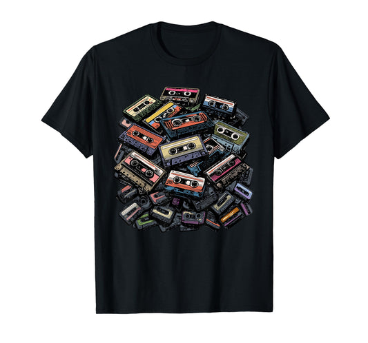 Mixtapes Shirt Vintage Cassette Tapes 1980s Radio Music T-Shirt