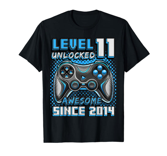 11th Birthday Boy Level 11 Gamer 11 Year Video Game Party T-Shirt