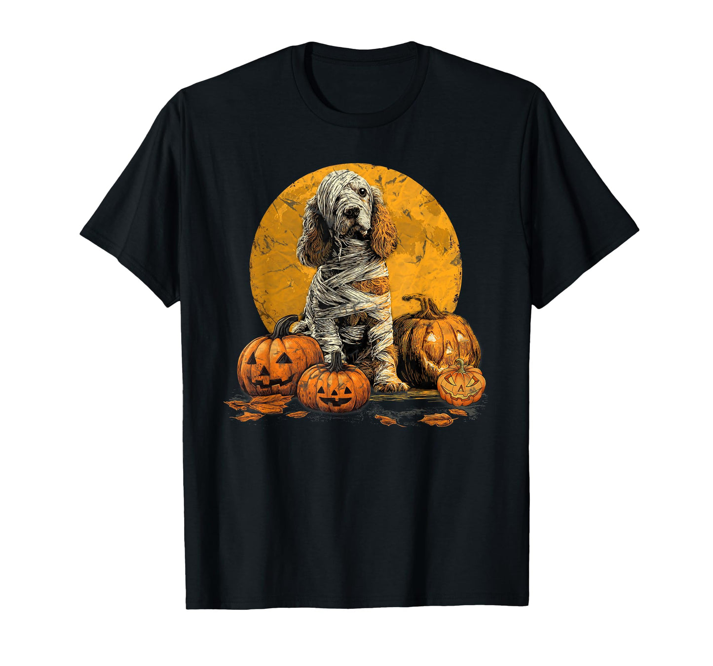Cocker Spaniel Mummy Scary Halloween Dog Owner T-Shirt