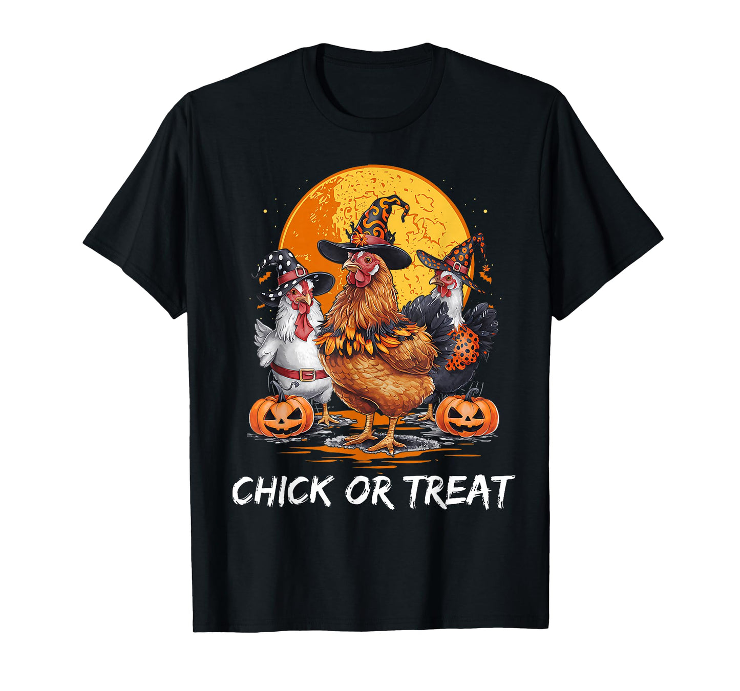 Chick Or Treat Halloween Witch Spooky Chicken for Women Men T-Shirt