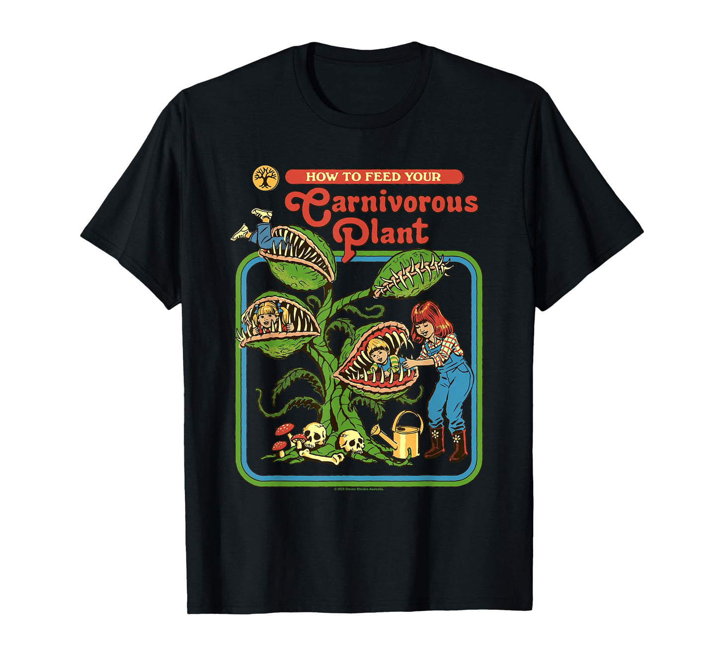 Carnivorous Plant Sci Fi Retro Vintage Funny Adult Humor T-Shirt