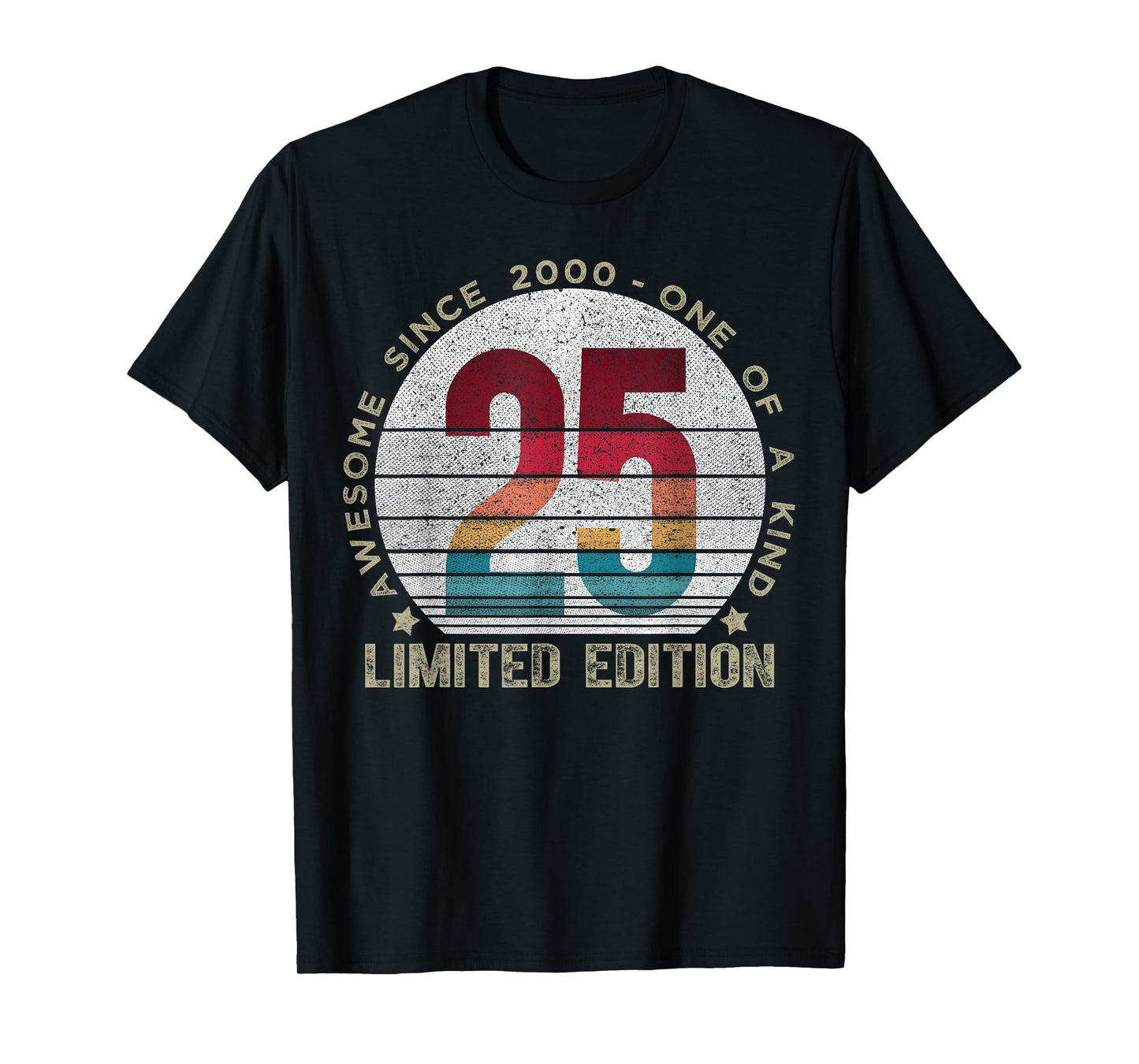 25 Year Old Gifts Vintage 2000 Limited Edition 25th Birthday T-Shirt