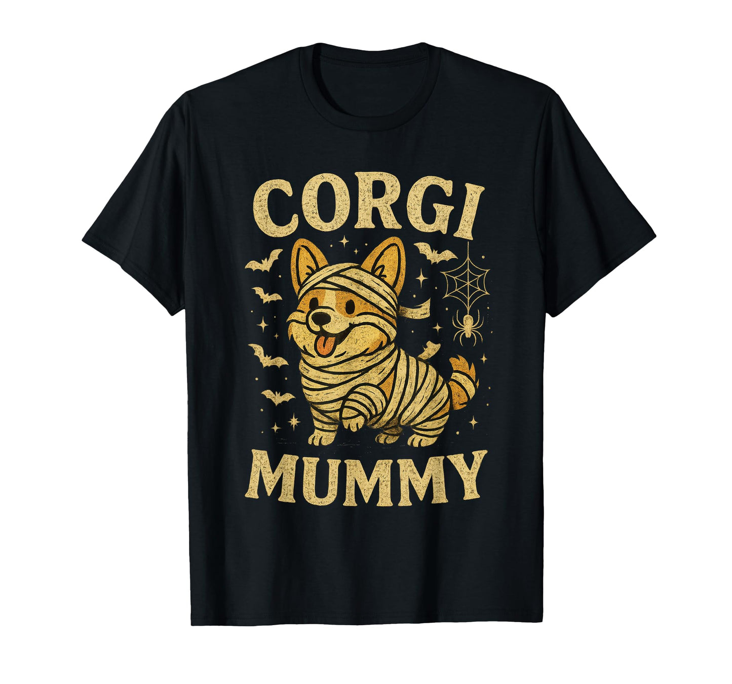 Retro Corgi Dog Ghost Witch Mummy Halloween Spooky Season T-Shirt