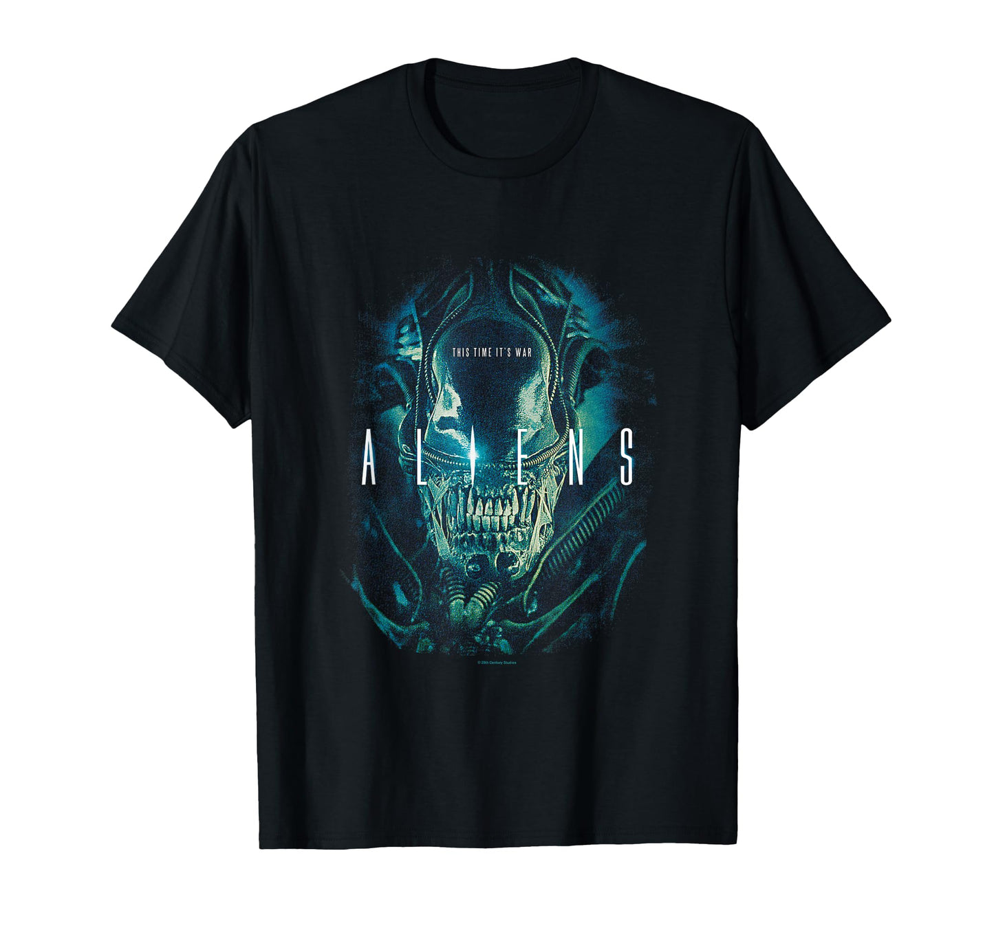 Aliens Iconic Xenomorph This Time It's War Big Chest Poster T-Shirt