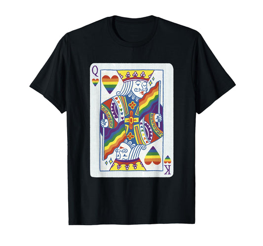 Funny Queen King Playing Card Poker Style LGBT Gay Pride T-Shirt