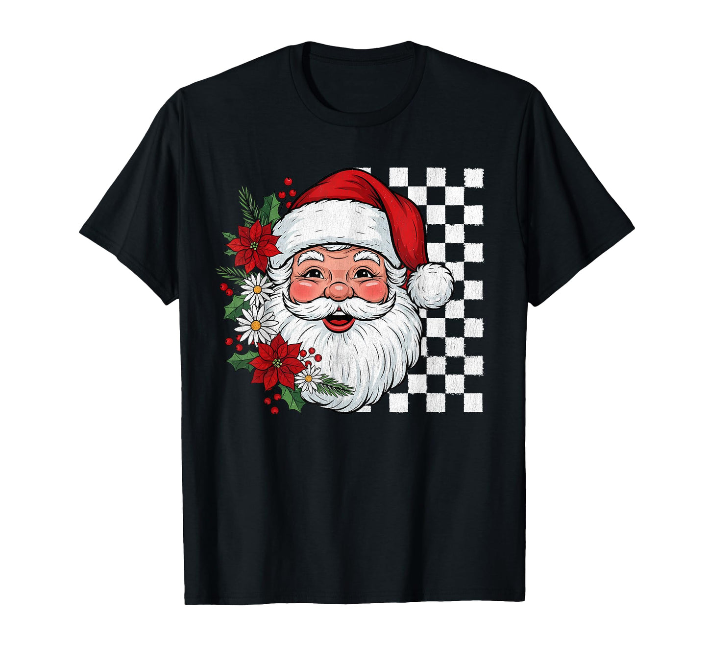 Retro Santa Christmas Xmas Holiday Women Men T-Shirt
