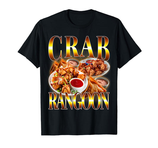 Funny Crab Rangoon Meme Bootleg Retro Vintage Rap Style 90s T-Shirt