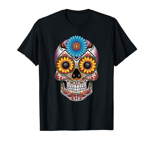 Sugar Skull Day of Dead Halloween Dia De Muertos T-Shirt