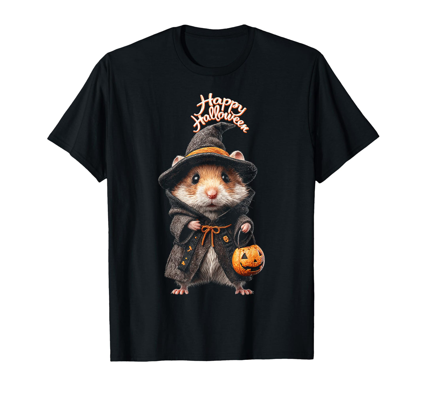 Happy Halloween Costume Hamster Witch Pumpkin Fun T-Shirt