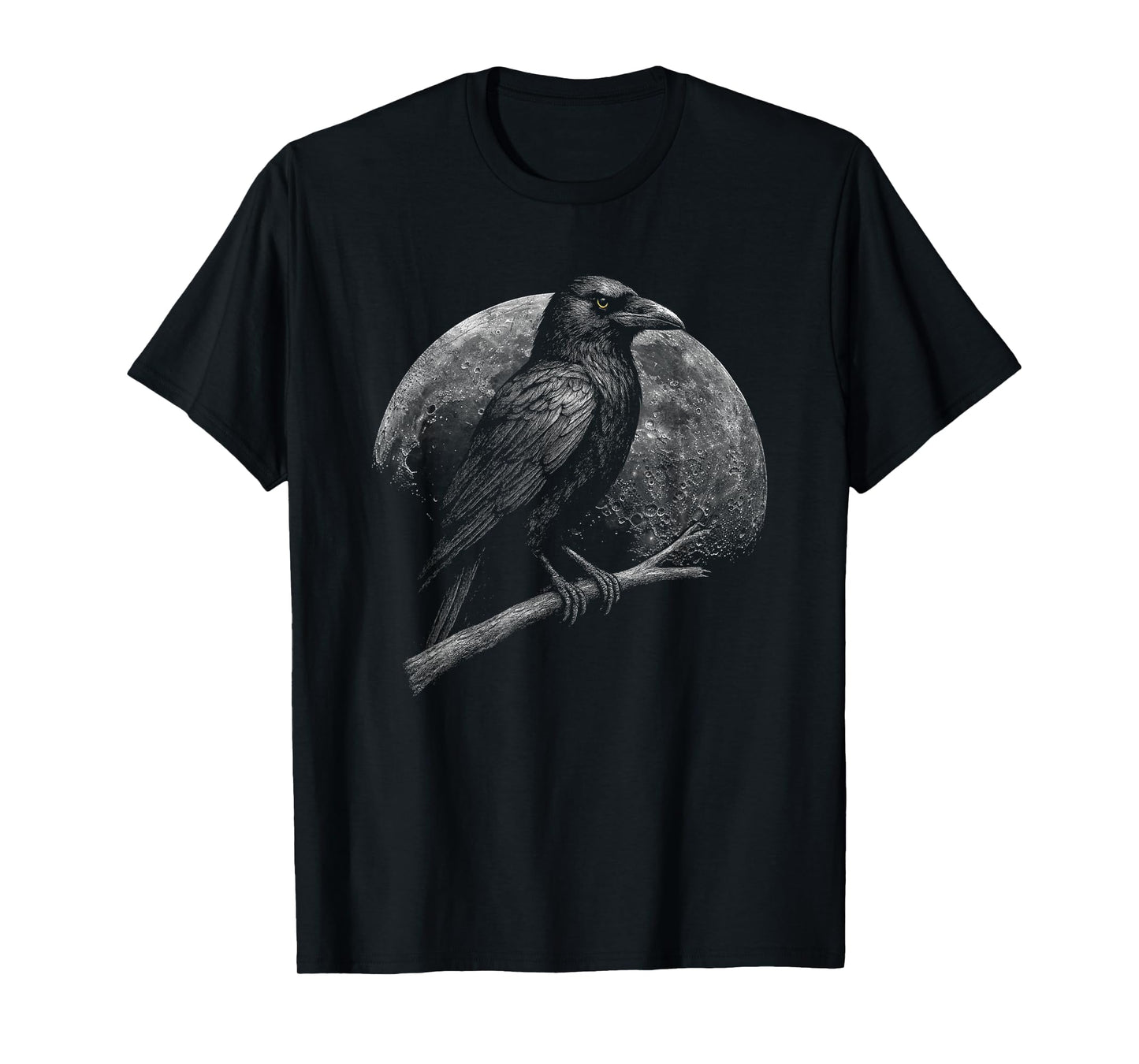 Mystic Raven Moon Dark Folklore Witchcraft Viking Night T-Shirt