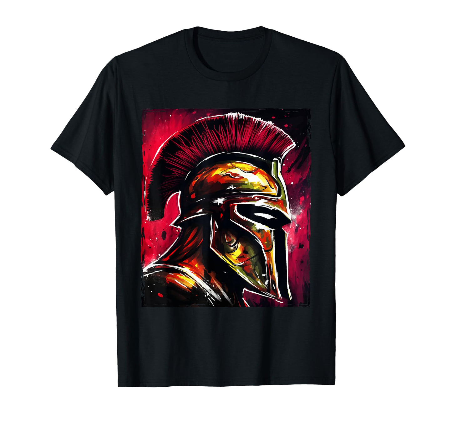 Spartan Colorful Helmet | Gym Gladiator Sparta T-Shirt