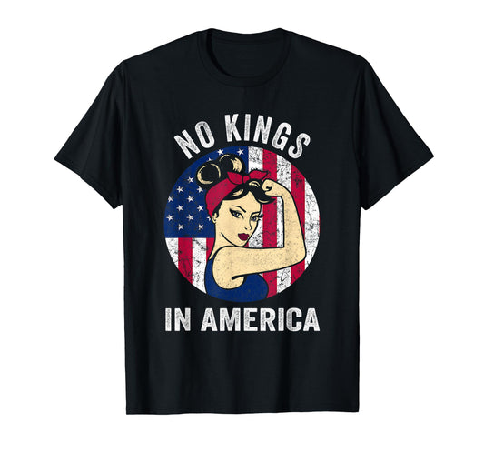 No Kings Shirt Women Vintage America No Kings in America T-Shirt