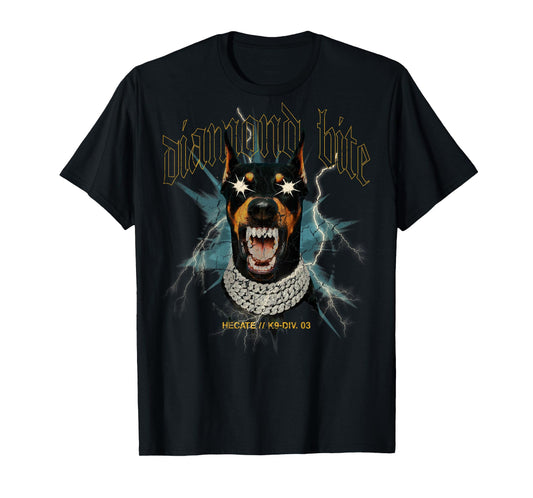 Doberman Dog Vintage Streetwear Urban Hip Hop Y2K Back Print T-Shirt