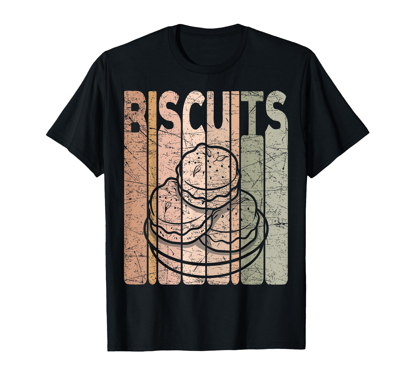 Biscuits Vintage Foodie Biscuit Lover Retro T-Shirt