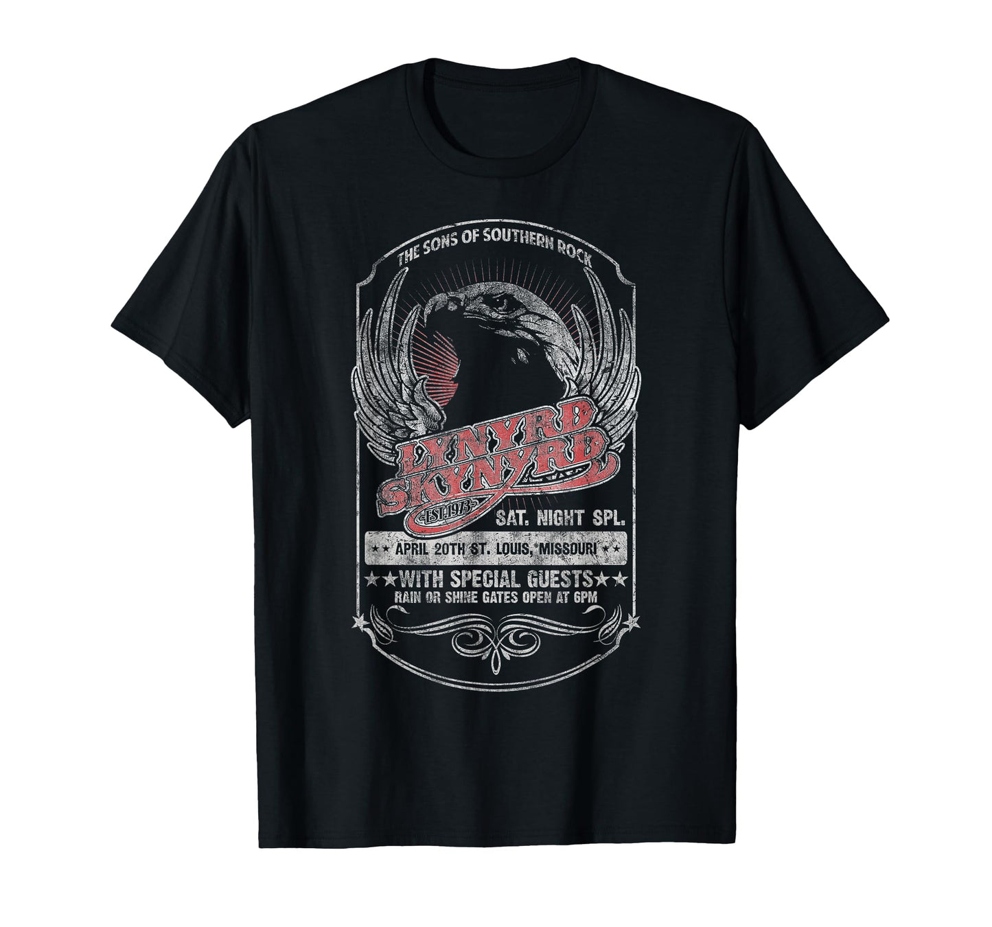 Lynyrd Skynyrd Underbrush Live 70s Rock Retro Festival Biker T-Shirt