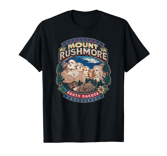 Mount Rushmore South dakota retro 80s mt Rushmore souvenir T-Shirt