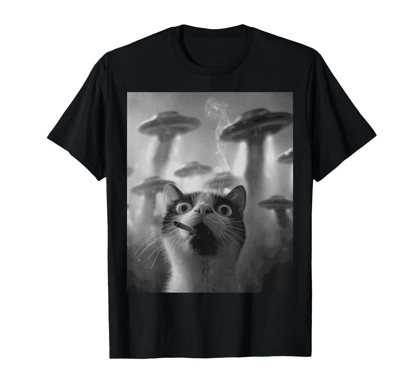 Funny Graphic Cat Gangster Funny T-Shirt