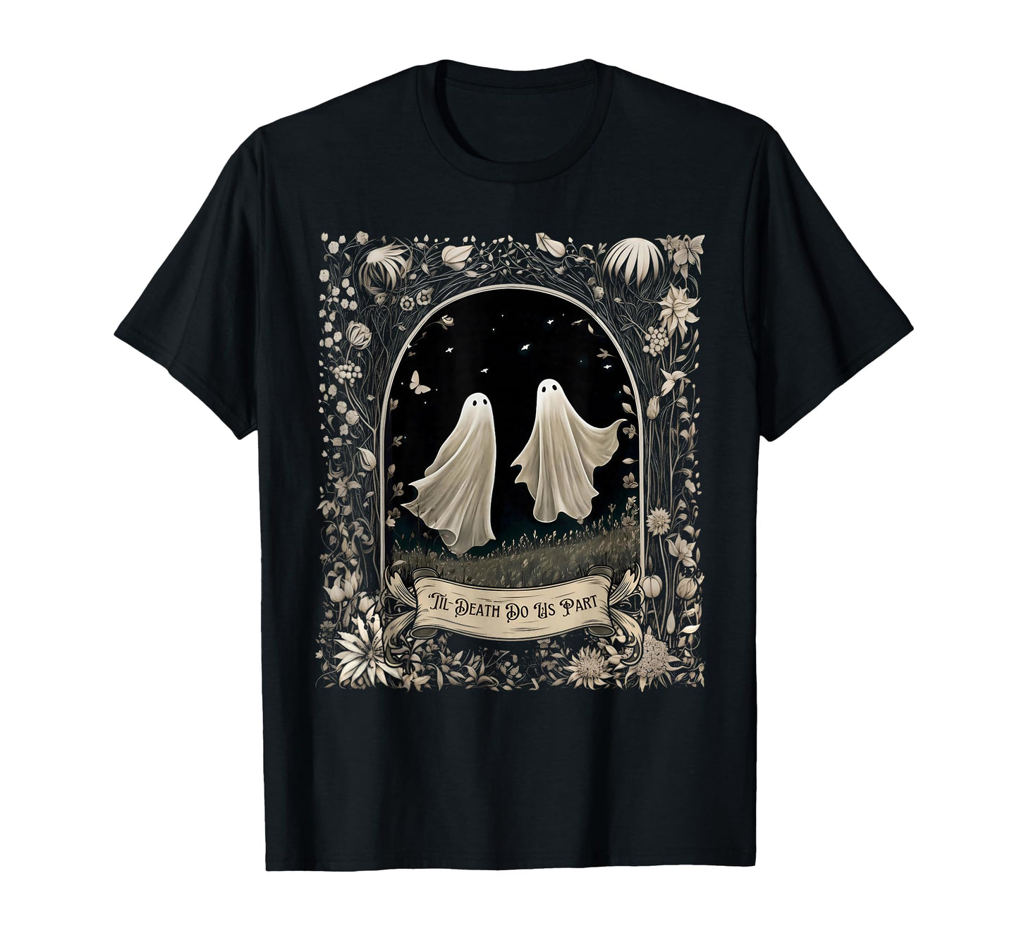 Til Death Do Us Part Spooky Season Halloween Ghost Vintage T-Shirt