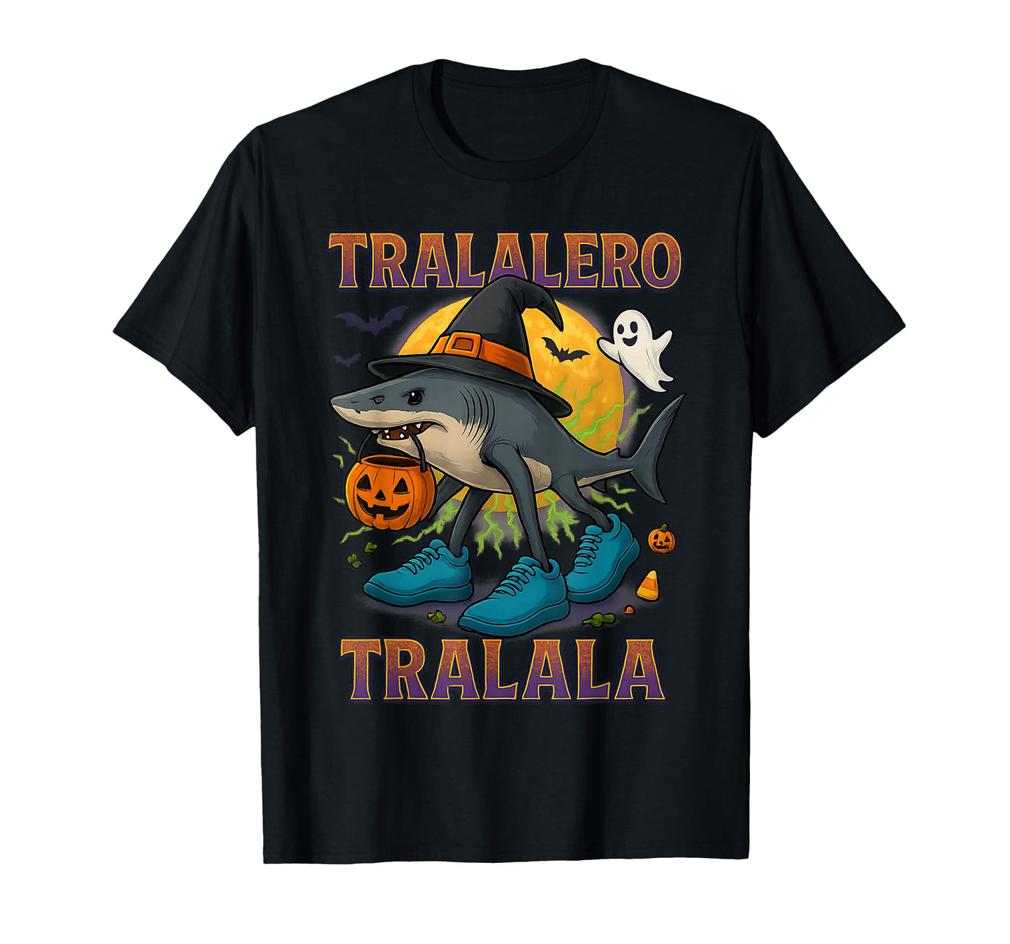 Tralalero Tralala Italian Brainrot Shark Halloween for Kids T-Shirt
