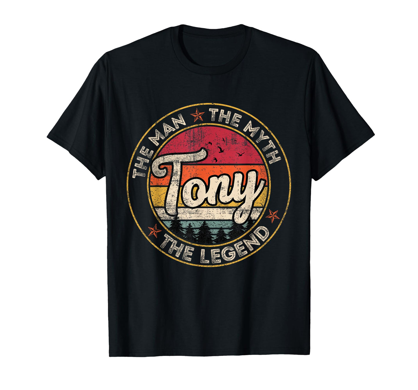 Tony The Man The Myth The Legend Personalized Name T-Shirt