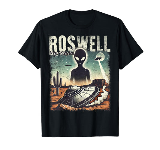 Roswell New Mexico 1947 Alien Abduction UFO Crash Vintage T-Shirt