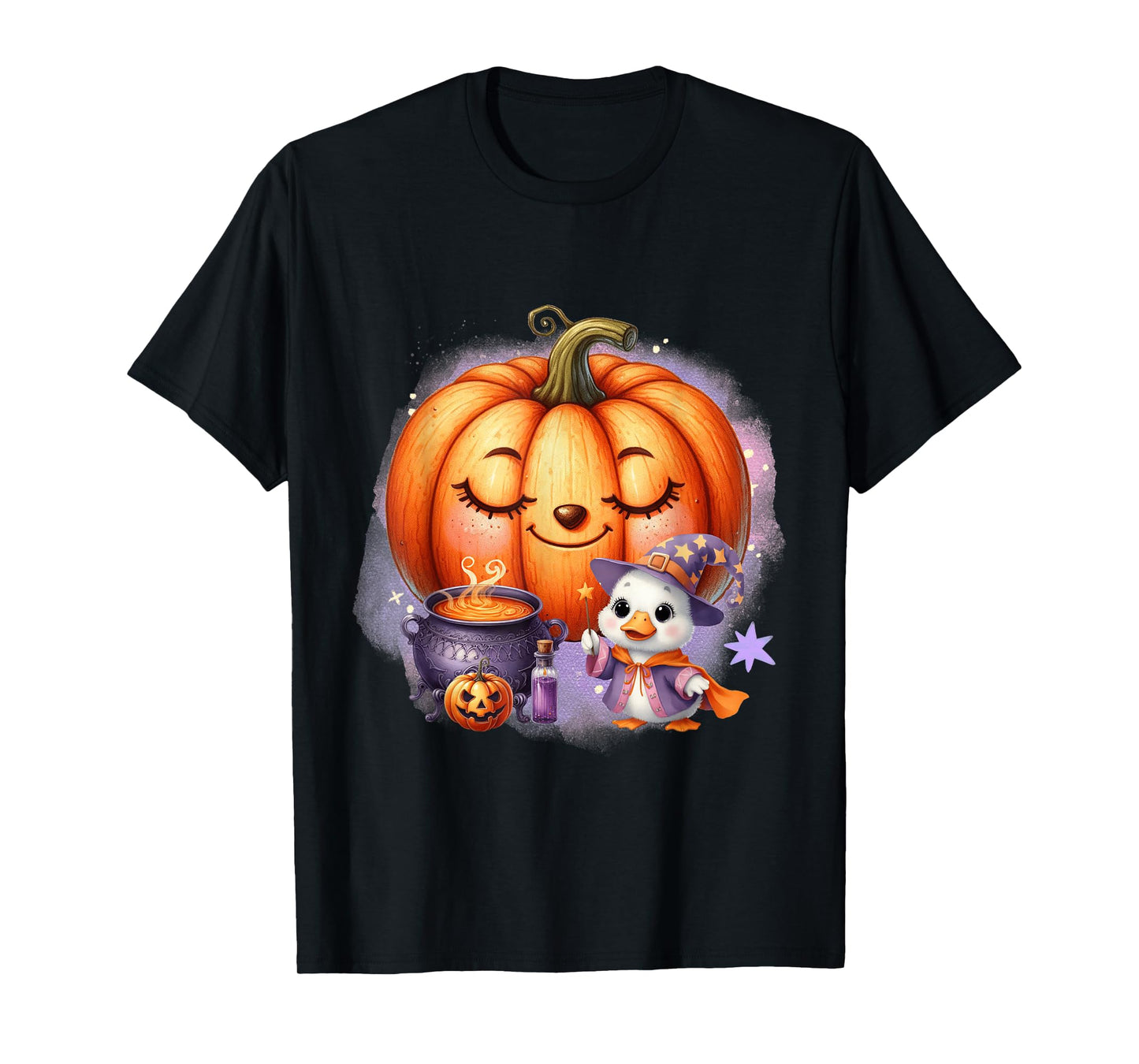 Halloween Goose Jack O Lantern Cute Wizard Animal Baby T-Shirt