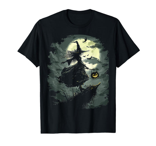 Witch Costume Halloween Spooky Art Witch T-Shirt