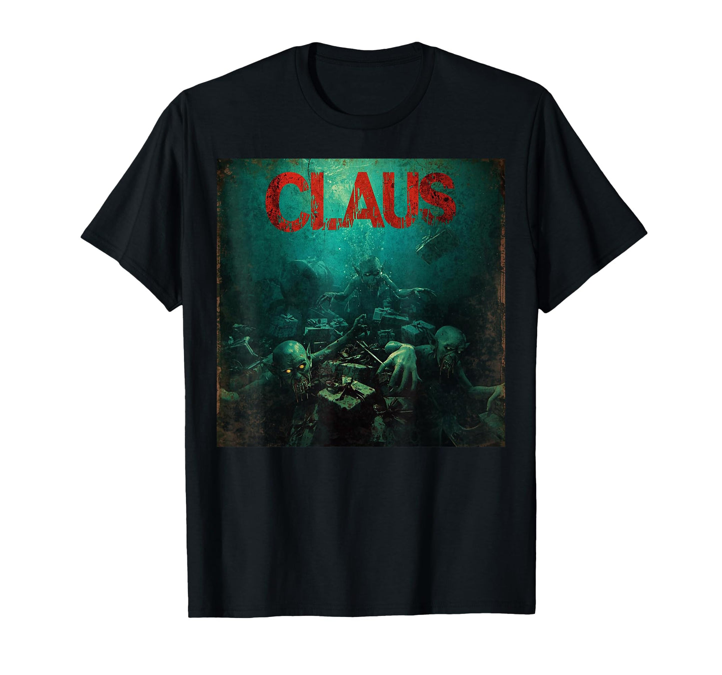 Creepy Claus Horror Christmas Dark Elf Top T-Shirt