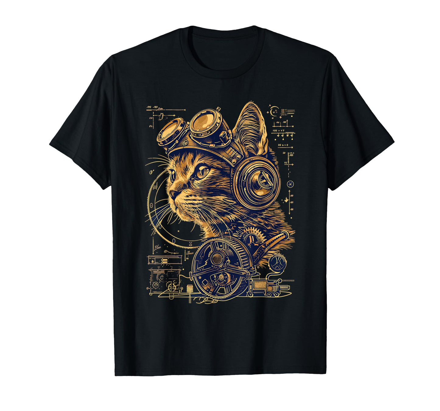 Steam Punk Art Cat Kitten Steampunk T-Shirt for Men Women