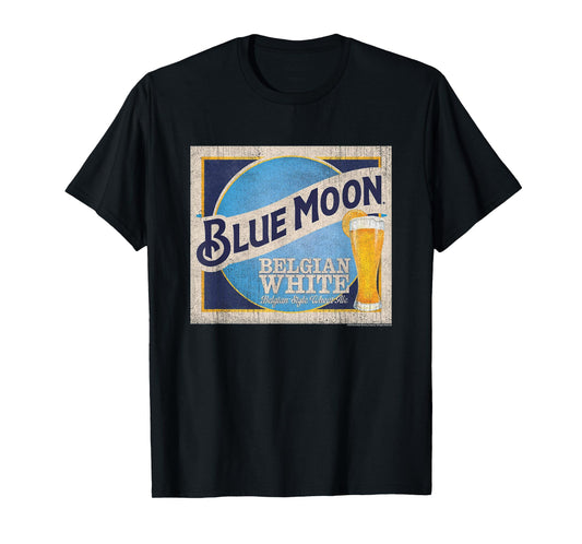 Coors Brewing Company Blue Moon Retro Big Chest Poster T-Shirt