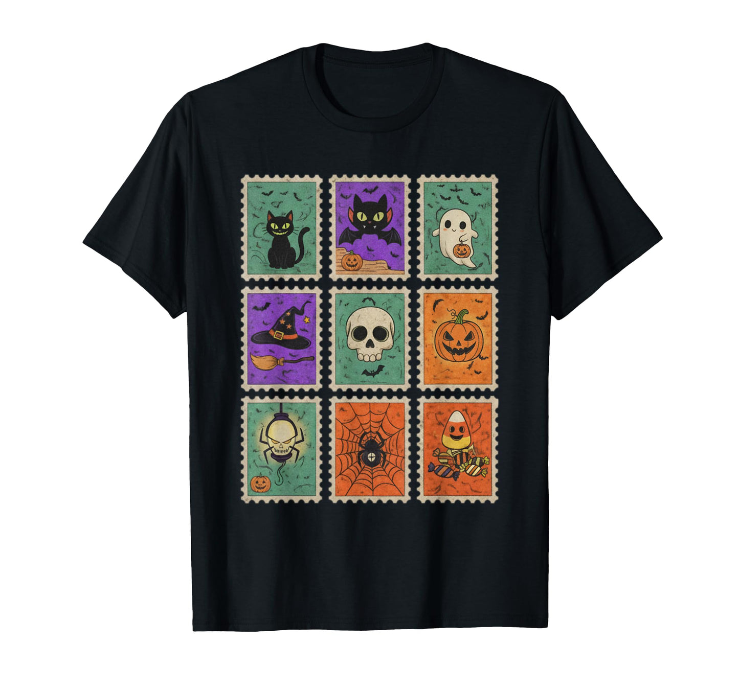 Halloween Spooky Icons Collection Holiday Halloween Stamps T-Shirt