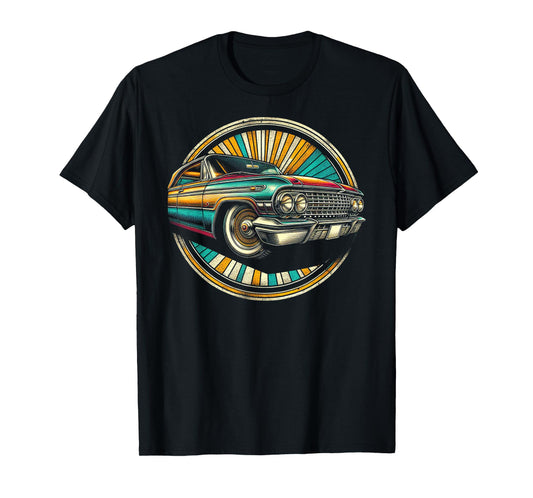 Detailed 1960s Car Illustration T-Shirt