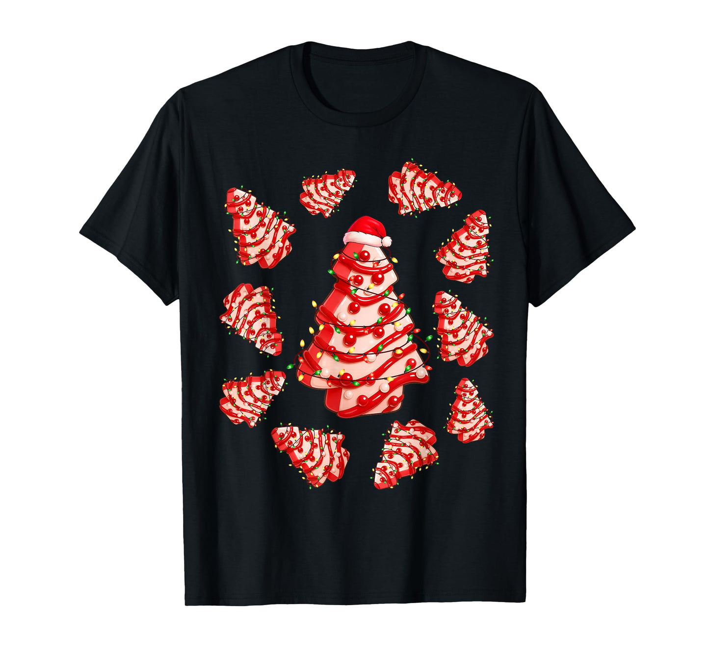 Christmas Tree Cake Santa Christmas Xmas Men Women Kid T-Shirt
