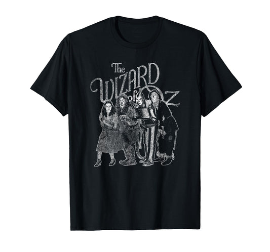 Wizard of Oz Gray Tonal Cast Photo T-Shirt