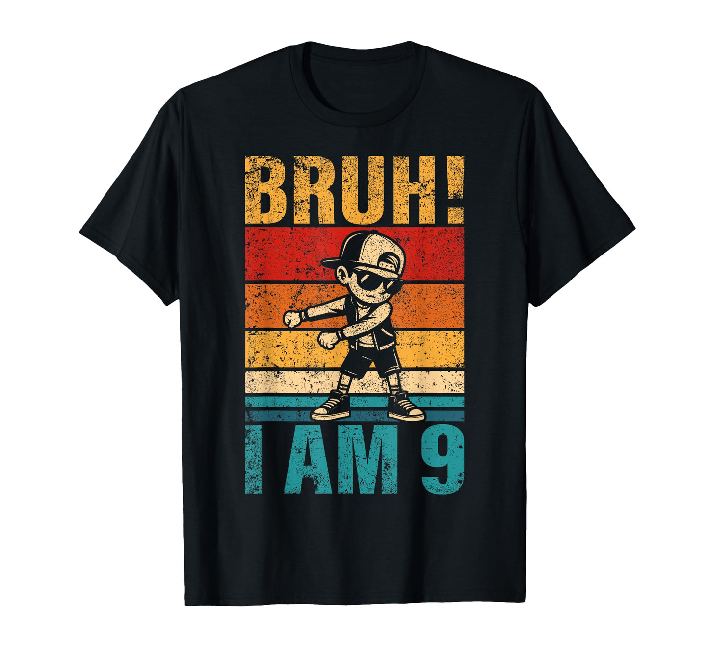 9 Year Old Birthday Flossing Boy Bruh It's My 9th Birthday T-Shirt