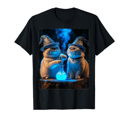 Cute Witchy Cats Halloween Magic Potion Spooky Costume Cat T-Shirt